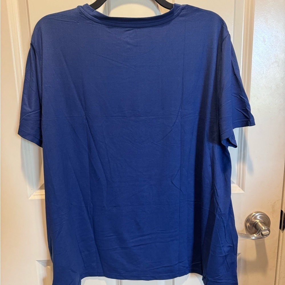 Blue Crew Neck T-Shirt - Picture 3 of 4